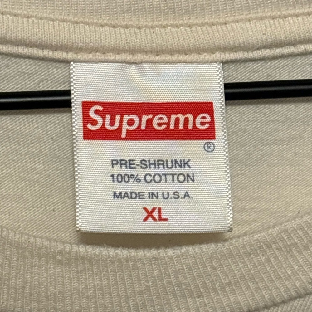 Supreme Multi Logos Tee Natural Cream Brown FW21 Men’s Size XL - Picture 5 of 5